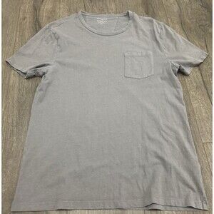 Banana Republic T Shirt Men's Medium Gray Garment Dye Pocket Short Sleeve Tee
